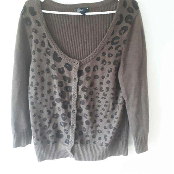 American Eagle Cheetah Print Cardian Sz XXL - Picture 3 of 8